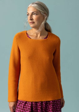 Sweater knit in garter stitch masala