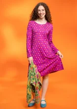 “1964” dotted jersey dress in cotton/modal - cochineal