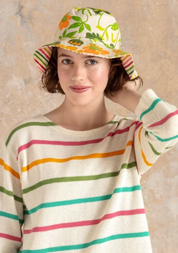 Chapeau réversible "Farmer" en coton biologique/lin -
