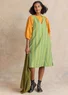 “Esme” woven organic cotton/linen dress (kiwi/stripe M)