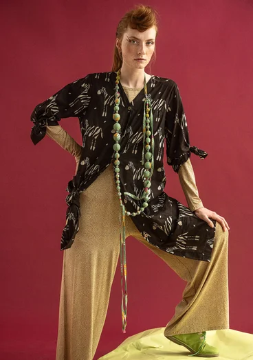 Robe "Zebra" en coton biologique - noir nature