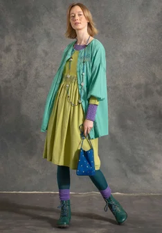 Künstlerbluse aus Bio-Baumwolle/Modal - ljus0SP0orientgrn