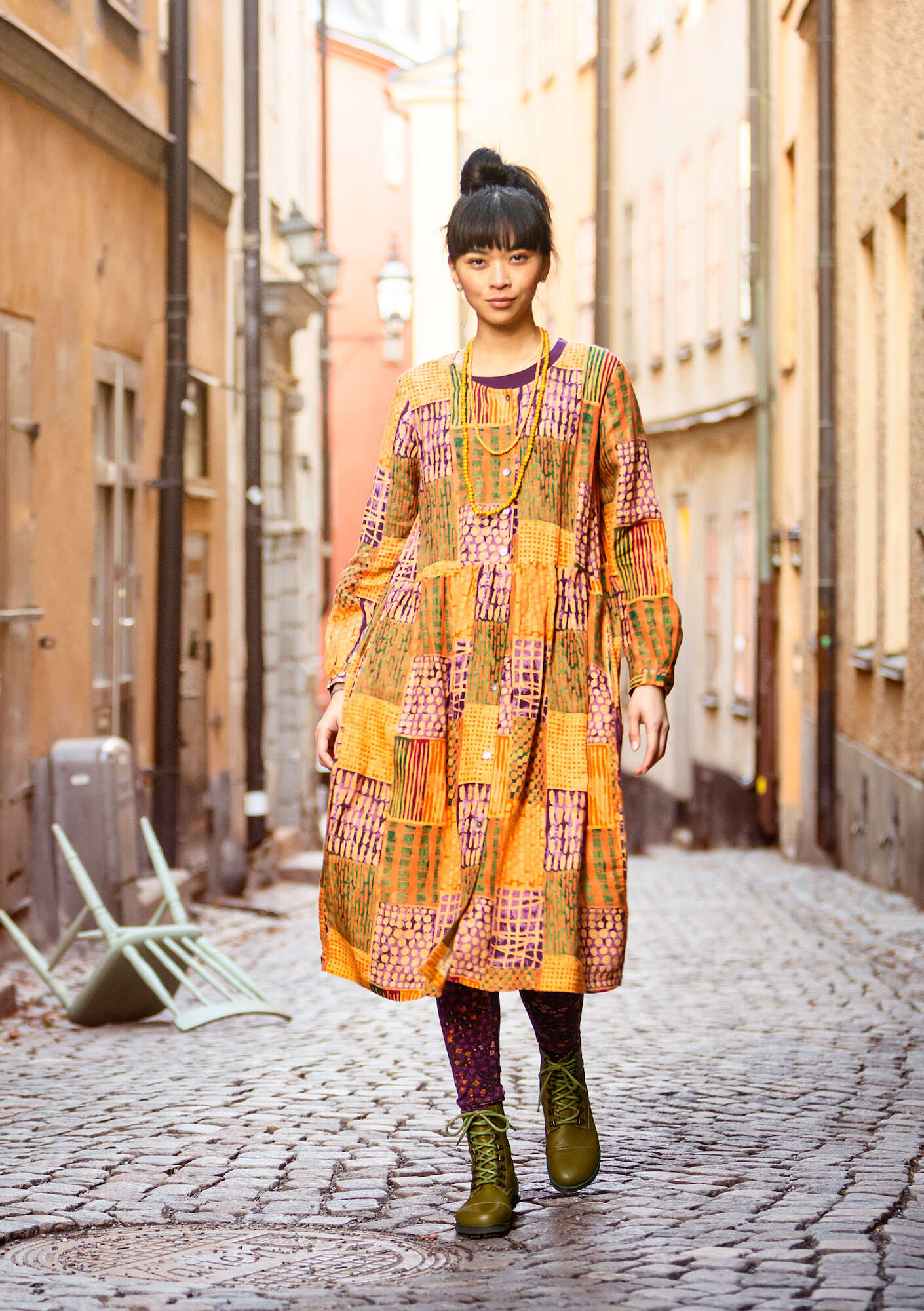 “Ottilia” woven linen/modal dress rowan thumbnail