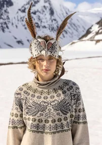 “Luna” lambswool blend sweater - light sand