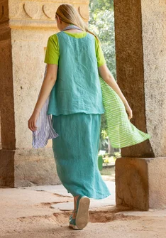 Woven skirt in linen - meadow stream