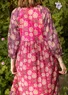 Vævet kjole "Floria" i økologisk bomuld (rosa orkide S)