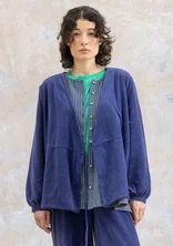 Velours vest "Cornus" van biologisch katoen/gerecycled polyester - viooltjespaars