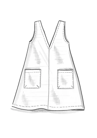 Woven dress in organic cotton - rust
