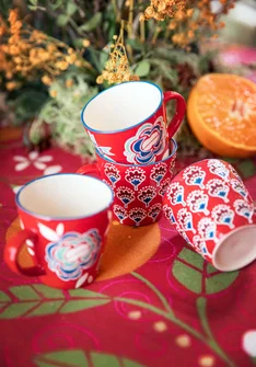 “Orsa” ceramic espresso cup 2-pack - tomato