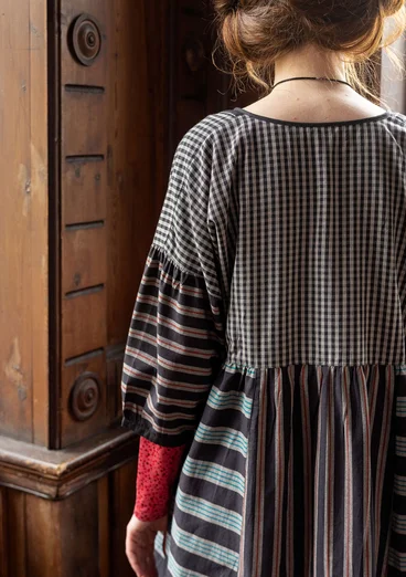 Kleid „Sofia“ aus Bio-Baumwollgewebe - schwarz