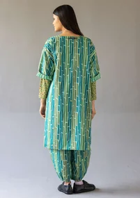 Kleid „Zebra“ aus Bio-Baumwollgewebe - apfelgrün