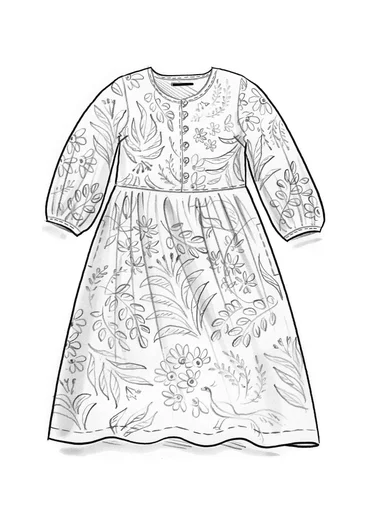 Gemustertes Kleid „Kiara“ aus Viskose - aubergine