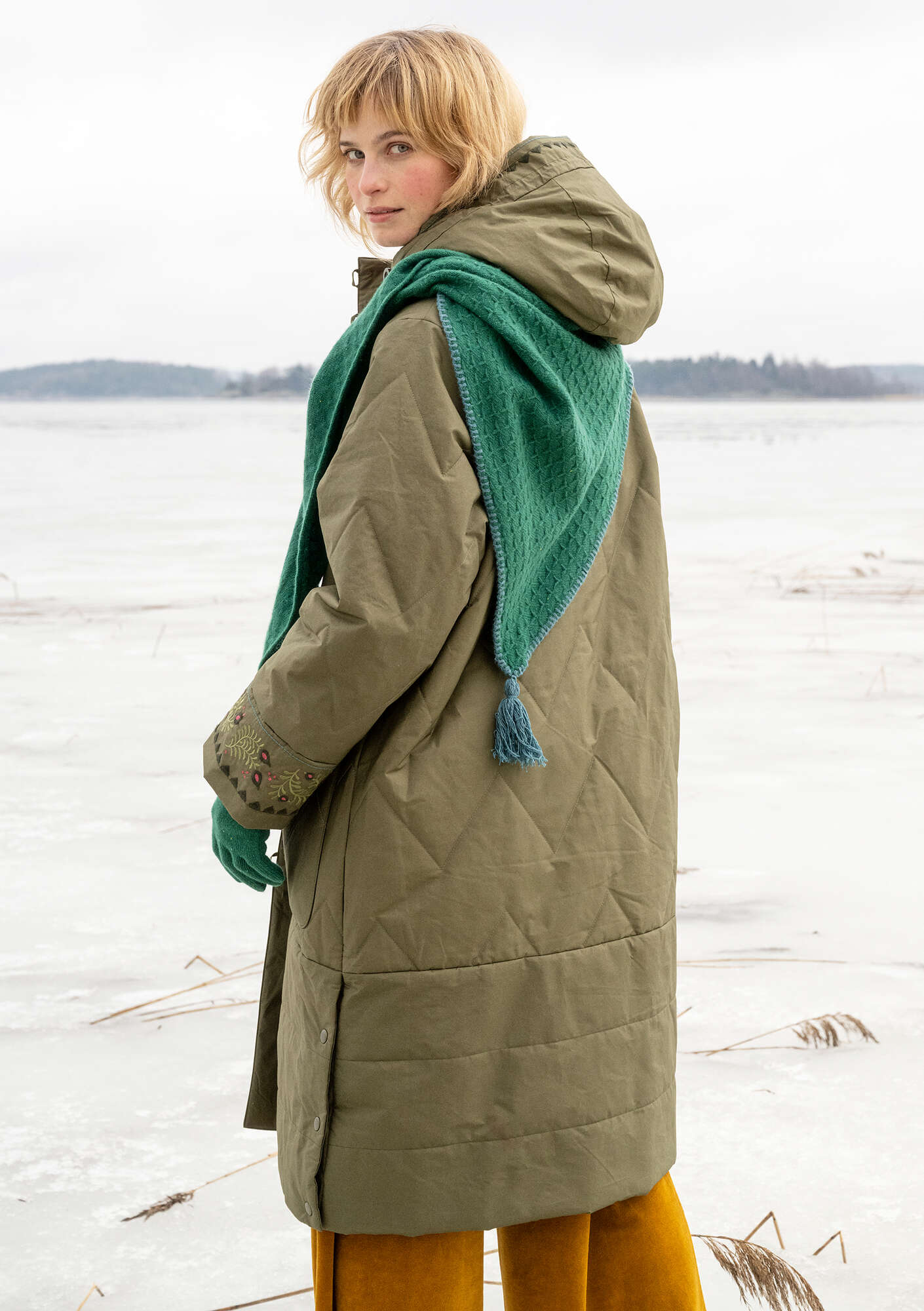 Svalbard woven quilted coat gudrunsjoden