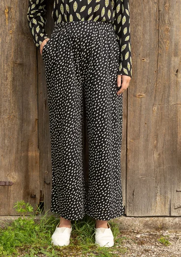 “Arholma” organic cotton/modal jersey trousers - black