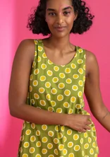 “Singö” jersey tank top in organic cotton/modal - asparagus/pineapple