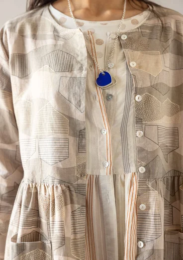 “Alaska” organic cotton/linen blouse - mole