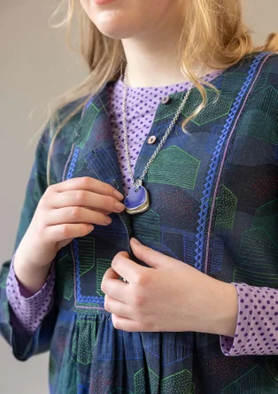 Charm "Blue heart" en pierre fine/argent - bleu klein