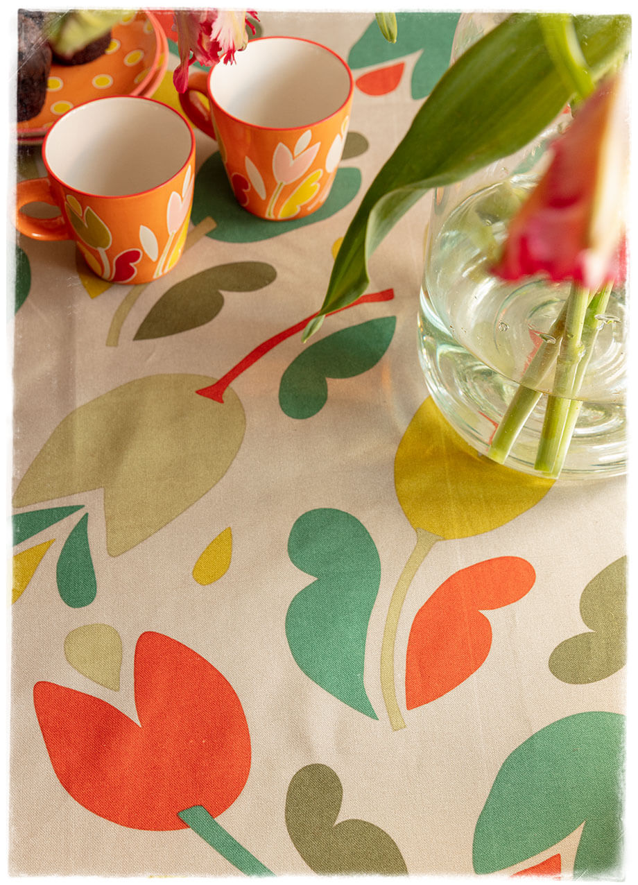“Botanica” organic cotton tablecloth