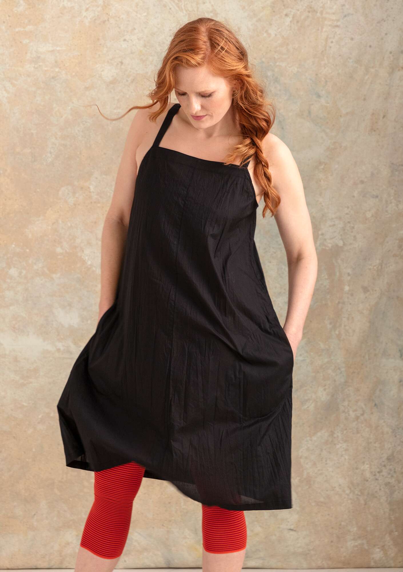 Einfarbiges Kleid black