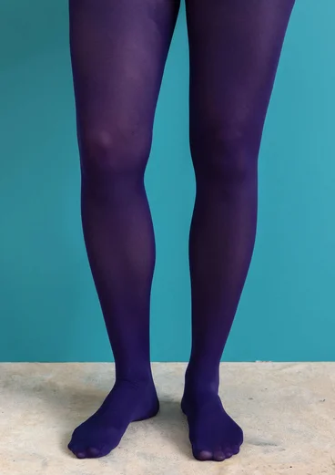 Effen panty van gerecycled polyamide - nachthemel