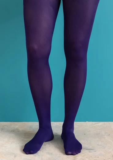 Effen panty van gerecycled polyamide - nachthemel