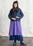 Cardigan in felted organic wool (dark indigo/melange XL)
