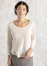 Organic cotton jersey top (ecru XXL)