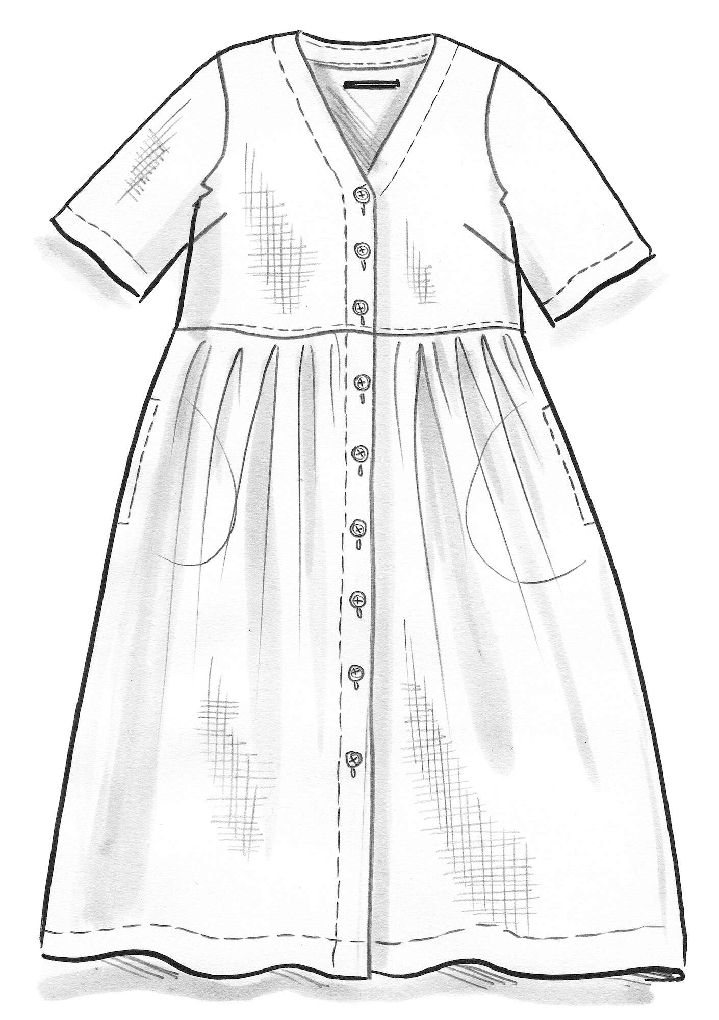 Woven linen dress