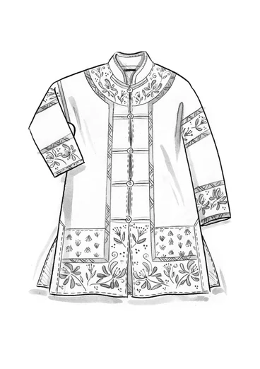 “Mei Lan” jacket in a viscose/cotton/linen blend - black