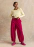 Vævede bukser "Vendela" i økologisk bomuld (cyklamen S)