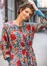 Robe "Rosendale" en coton biologique tissé (tomate M)