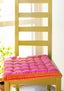 “Långrand” seat cushion in organic cotton cerise thumbnail