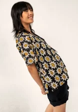 Blouse "Afrodite" en coton biologique - svart