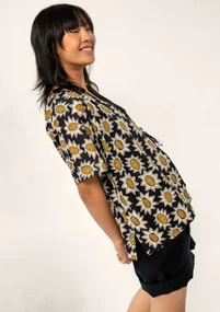 Blouse "Afrodite" en coton biologique - noir