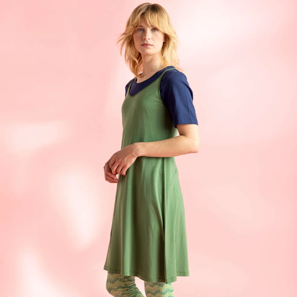 Robe combinaison en lyocell/élasthanne - vert orme
