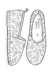 Espadrilles ”Hake” en coton - améthyste