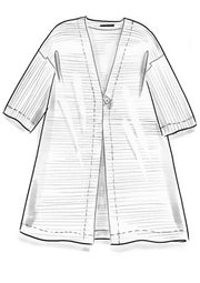 Velour kimono in organic cotton/recycled polyester