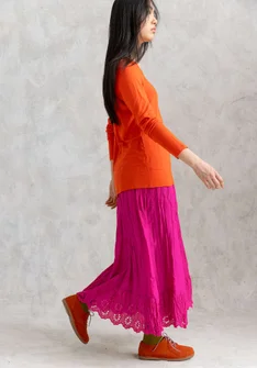 Woven organic cotton underskirt - cerise
