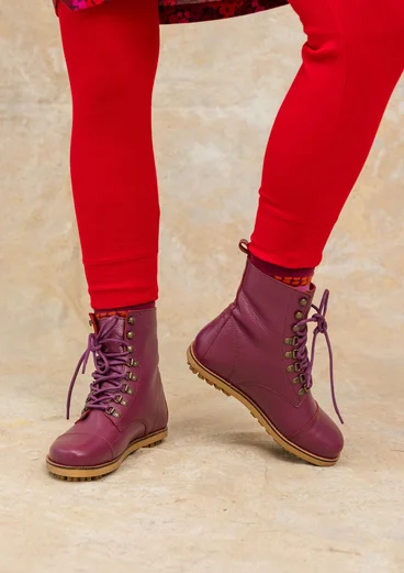Stiefeletten aus Nappaleder - traube