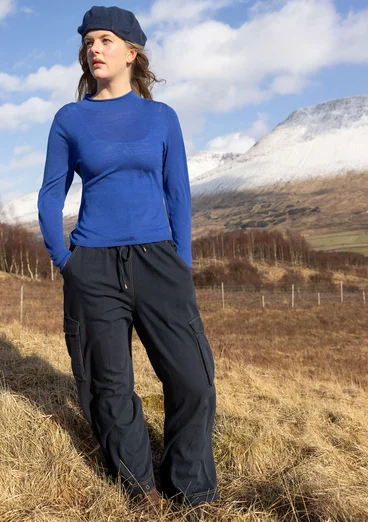 Einfarbige Hose „Fjälltur“ aus Bio-Baumwolle - tinte