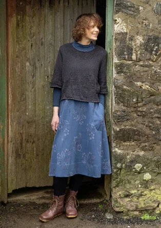 Strickpullover „Hildur“ aus Wolle - dunkelaschgrau-melange