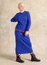 Langer Jerseyrock aus Bio-Baumwollripp (kobaltblau L)