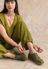 Chaussures à lacets en cuir nappa - poivre vert