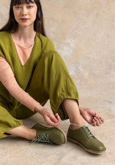 Nappa lace-ups - green pepper