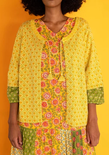 Gilet "Haldi" en maille de coton biologique - mangue