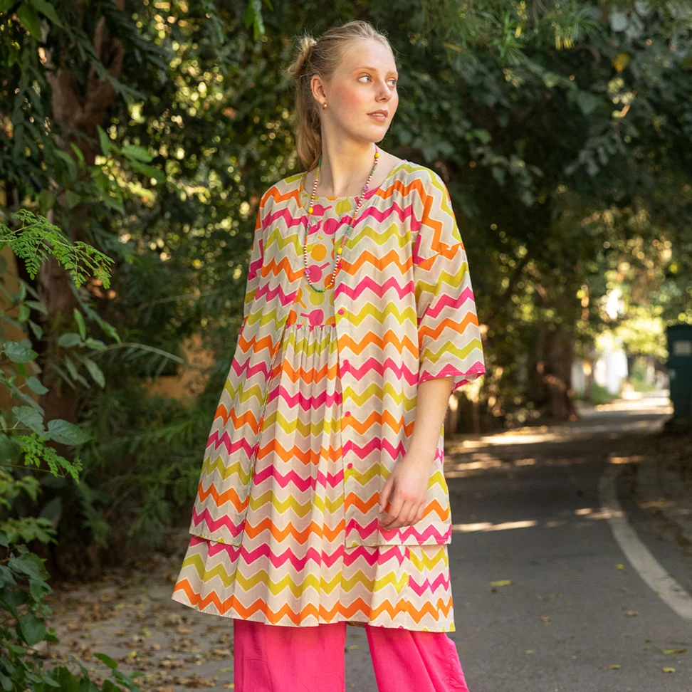 “Ping” organic cotton blouse - natural
