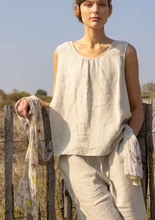 “Fjäril” organic cotton scarf - natural