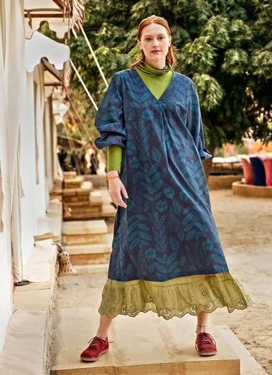 Woven “Seaweed” dress in organic cotton