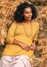 Fluffy, alpaca-blend sweater - ochre/melange