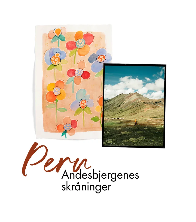 Gudrun Sjödéns akvarelmaleri på kartoffelblomster. 